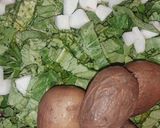 मूली के पत्तों की भूर्जी (Mooli ke patto ki bhujri recipe in hindi) रेसिपी चरण 1 फोटो