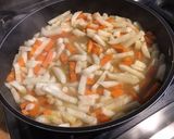 Une image de l'étape 7 de Carottes et navets blancs au bouillon de pot au feu et moutarde fine.