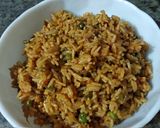A picture of step 4 of Schezwan rice.