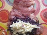 Stuffed Chicken thighs-with red cabbage