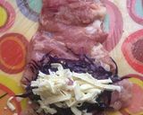 A picture of step 3 of Stuffed Chicken thighs-with red cabbage.