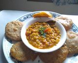 A picture of step 17 of Dal Puri with Bihar Style Dal Fry.