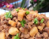 Hình bước làm 2 của món Thịt xay rang tóp mỡ