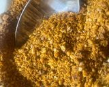 A picture of step 4 of Dukkah Spice blend 🌶️.