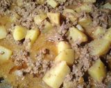 A picture of step 4 of Qeema Aloo.