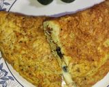 A picture of step 10 of Fluffy Cheese Omelette With Black olives 😋🥚🍽️.