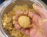 A picture of step 3 of Besan ladoo.