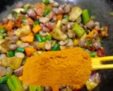 A picture of step 6 of Jackfruit seed mixed veg sabzi.