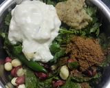 A picture of step 1 of Dhaniya Pudina Aloo Chaat.