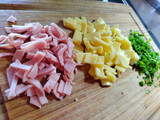 Omelette jamón queso cilantro 🥚🧀💚