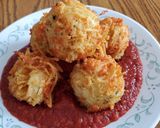 A picture of step 5 of Spaghetti Balls and Meat sauce.
