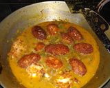A picture of step 5 of ChhenaTarkary (Curry).