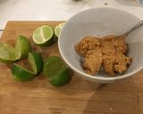 A picture of step 1 of Tasty peanut butter chicken.