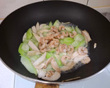 中秋烤肉私房菜-絲瓜炒杏鮑菇蝦蝦的食譜步驟2照片
