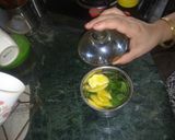 A picture of step 1 of Kairi Mint Jaggery Chutney.