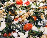 A picture of step 7 of Feta, Spinach, Cherry Tomatoes 🍅 and Shredded Chicken Pasta Bake.