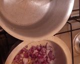 A picture of step 1 of Ugali, Scrambled Eggs and Greens.