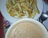 A picture of step 4 of Golden Morn with Fried Sweet Potatoes.