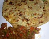 A picture of step 7 of Aloo Paratha.
