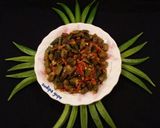 A picture of step 6 of Masala Bhindi.