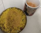 A picture of step 5 of Poha with tea.