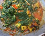 A picture of step 5 of Bathua bhujia.