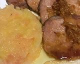 Foto del paso 8 de la receta: Lomo al ajillo con salsa de quesos y manzana asada, para cena-exprés