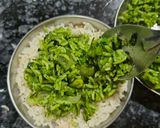 A picture of step 9 of Tricolour Rice.