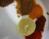 A picture of step 6 of Tandoori mutton chops.