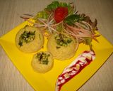 A picture of step 2 of Recipe name –Moong spouts #stuffed steamed oats wada #StuffedDelights.