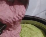 A picture of step 8 of Beetroot Tricolour Steam Dhokla.