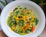 Foto langkah ke 5 dari resep Tumis Labu Siam Jagung Kacang Panjang.