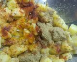A picture of step 2 of Jhatpat aloo.
