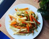 Hình bước làm 6 của món Măng xào chay thập cẩm