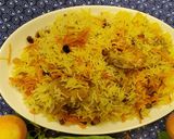 A picture of step 7 of Kabuli pulao.