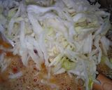 A picture of step 3 of Yam with sauce.