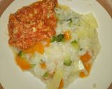 Foto langkah ke 6 dari resep Mpasi bolognaise ayam kampung tempe with nasi tim sayuran 10+.