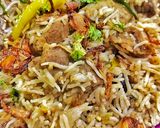 A picture of step 4 of Deghi mutton yakhni pulao 😋.