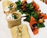 Foto del paso 9 de la receta Pitas proteicas rellenas de Salmón ahumado, canónigos y queso
