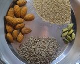 A picture of step 1 of Shivratri thandi.