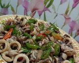 Foto langkah ke 4 dari resep Cumi Cabe Ijo homemade.