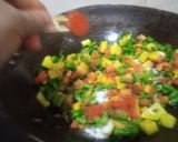 A picture of step 4 of ABC (aloo,beans,carrot) mix veg sabzi.