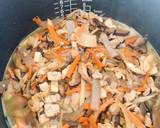 Rice seasoned with soy sauce and boiled with chicken and savory vegetables recipe step 11 photo