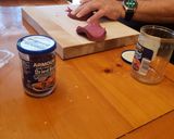 A picture of step 3 of Dave's cheeseball.