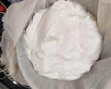 A picture of step 1 of Shahi shrikhand tukdi.