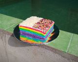 Foto langkah ke 9 dari resep Rainbow Cake (Kukus) Mudah Takaran Sendok.