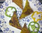 A picture of step 5 of Besan grill toast bread.