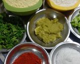 A picture of step 1 of No onion no garlic Besan Aata chilla.