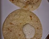 A picture of step 3 of Beef and Chicken Shawarma Wraps.