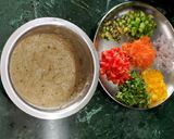 A picture of step 2 of Veggie Mini Chillas With Mixed Bran Flour.